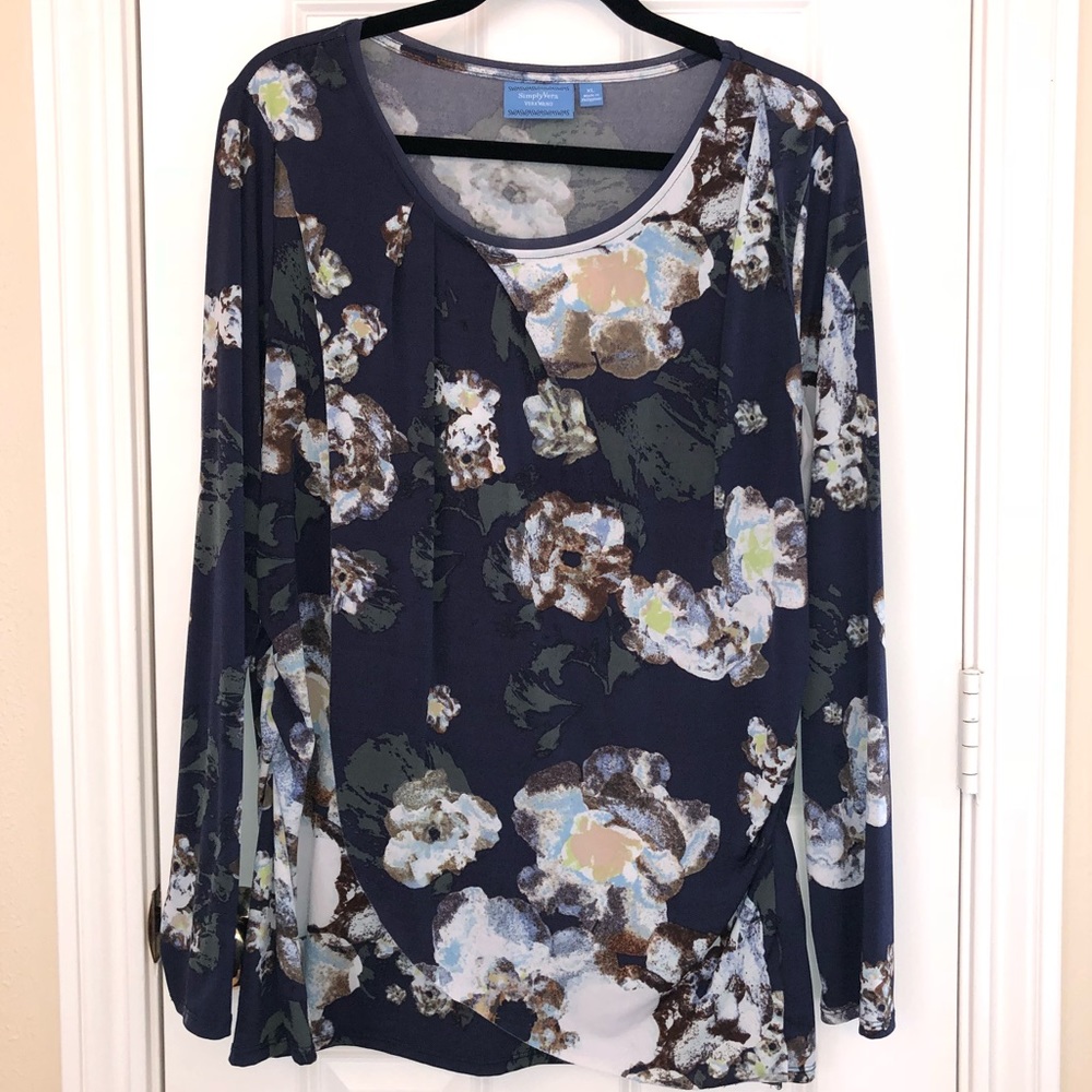 Simply Vera Wang Long Sleeve Pullover Top XL